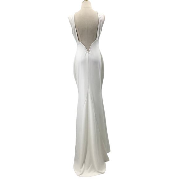 LULU'S XS White Va Va Voom Backless Sleeveless Mermaid Maxi Dress NEW b149 - Picture 3 of 9